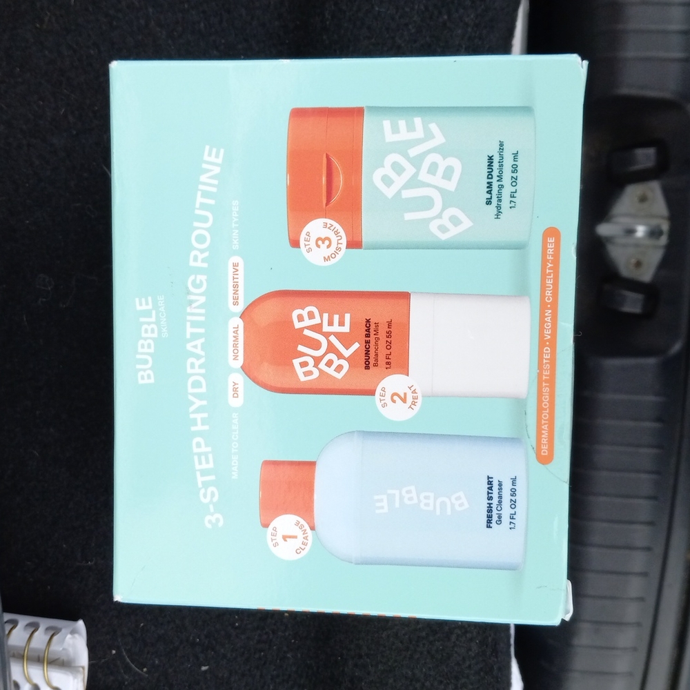 BUBBLE skincare 3-step hydrating routine